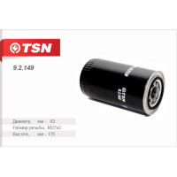 Фильтр масляный TSN 9.2.149, аналог LF16015